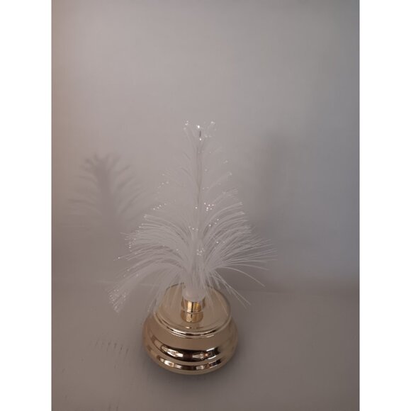 Vintage 1980s Fiber Optic Lighted Musical Tree Lamp Taiwan 11” Tall Christmas - Picture 3 of 5